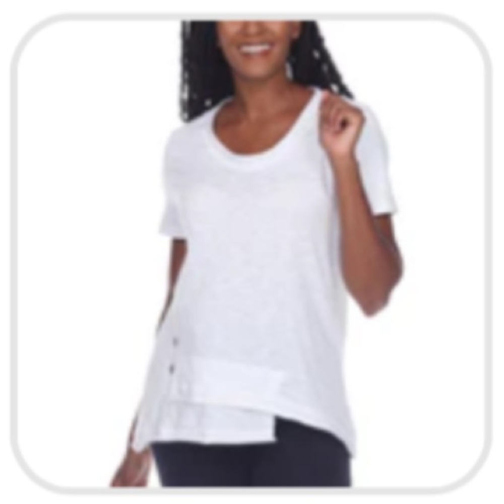 Neon Buddha Sailaway Asymmetric Raw Edge Top